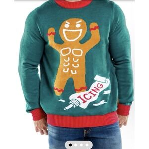Tipsy‎ Elves XL Roid rage 6 pack gym rat gingerbread man Ugly Christmas sweater